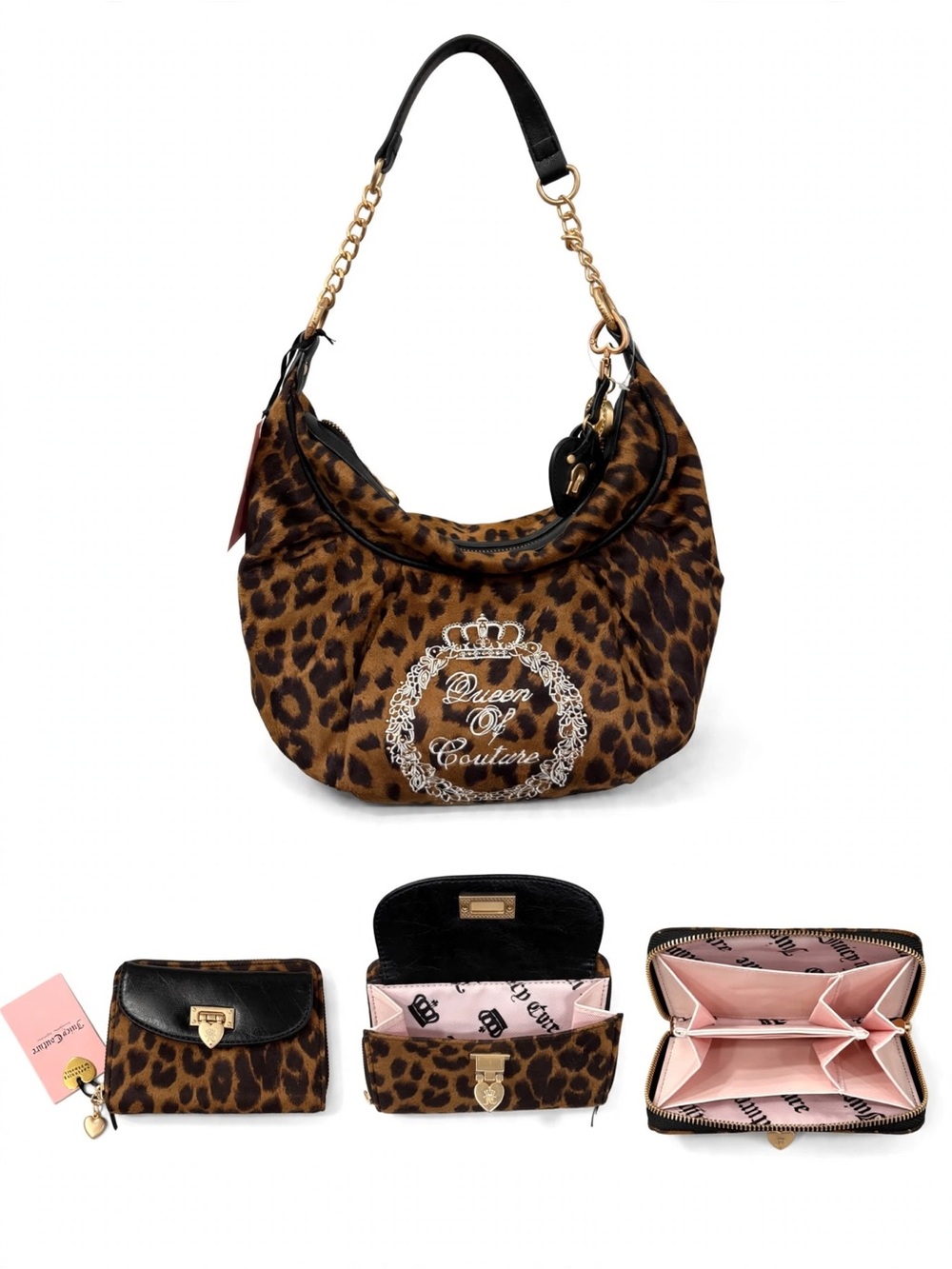 Juicy Couture Leopard-Print Hobo Bag with Wallet